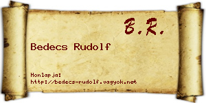 Bedecs Rudolf névjegykártya