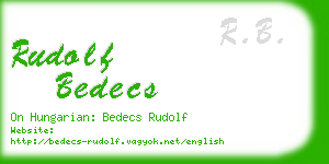 rudolf bedecs business card